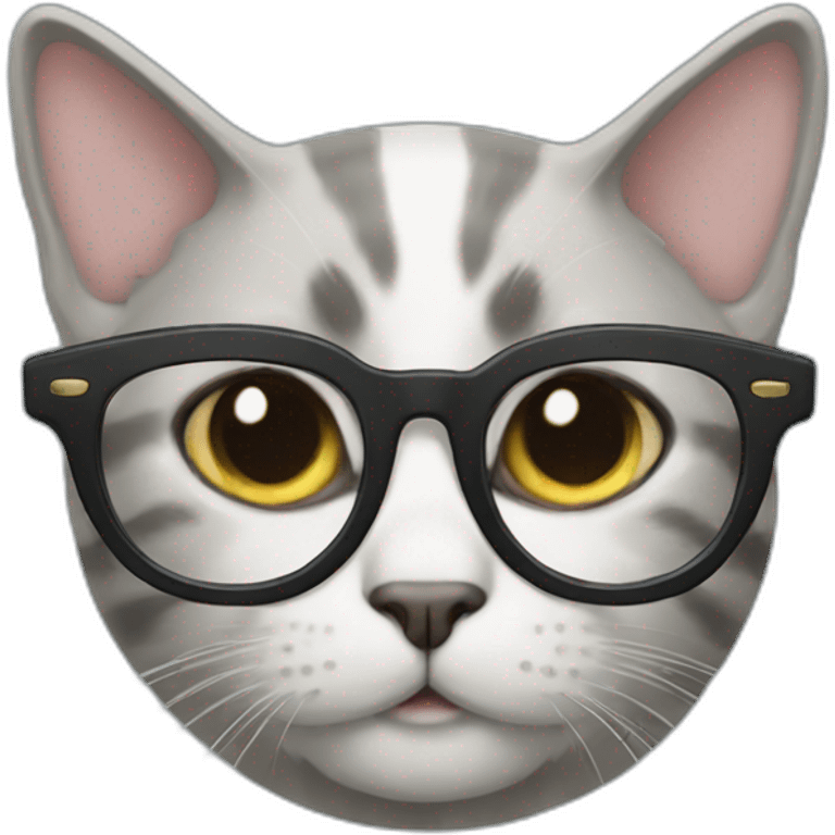 cat with round glasses emoji