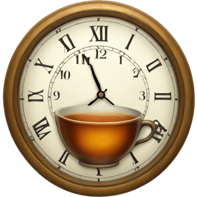 clock that tea emoji