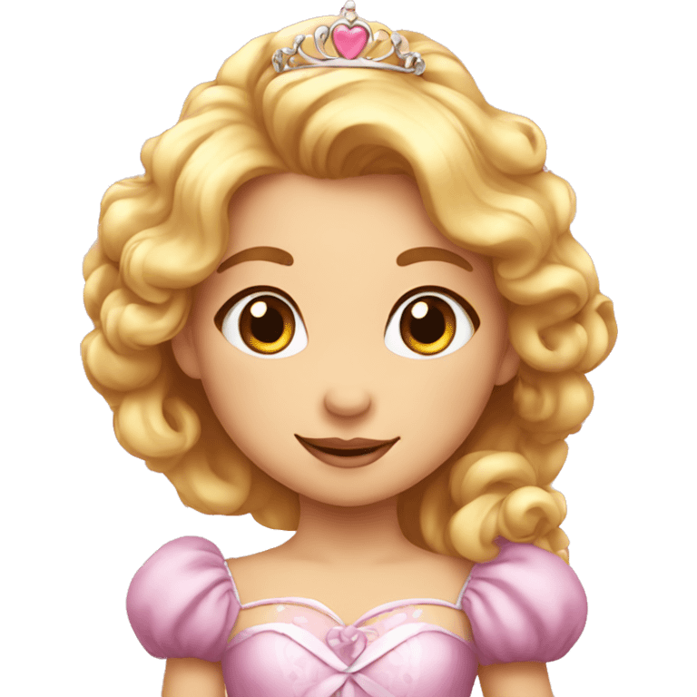 little cute princess in love emoji