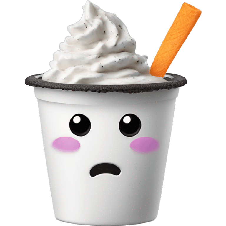 Oreo frozen yogurt with color cup emoji