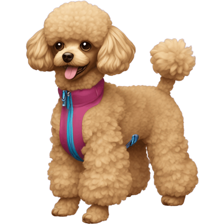 Toy poodle ski emoji