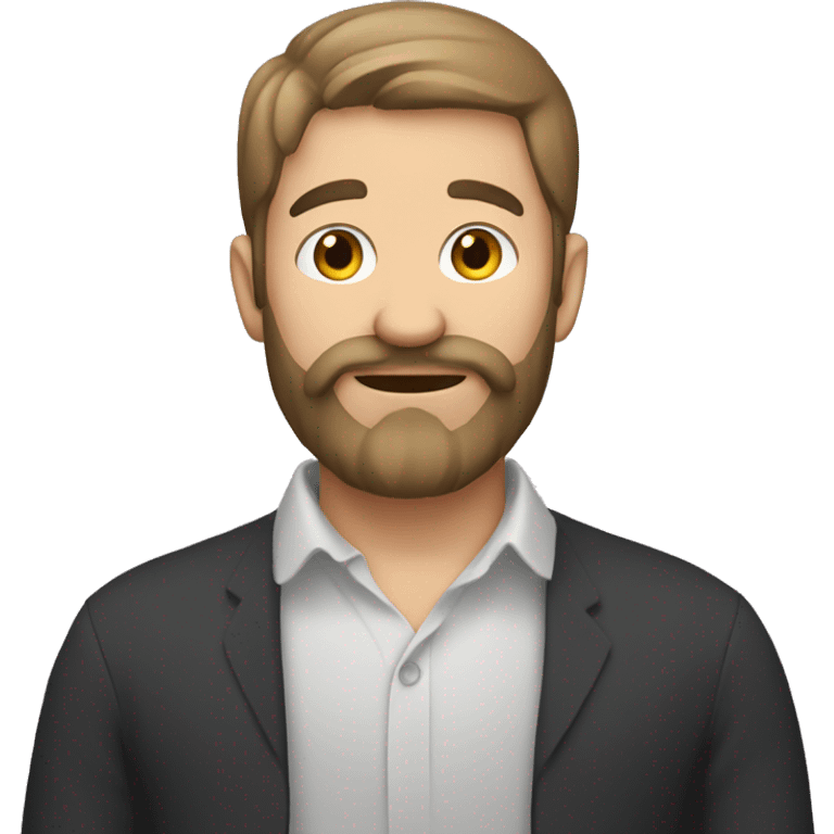 French beard person holding both ears emoji