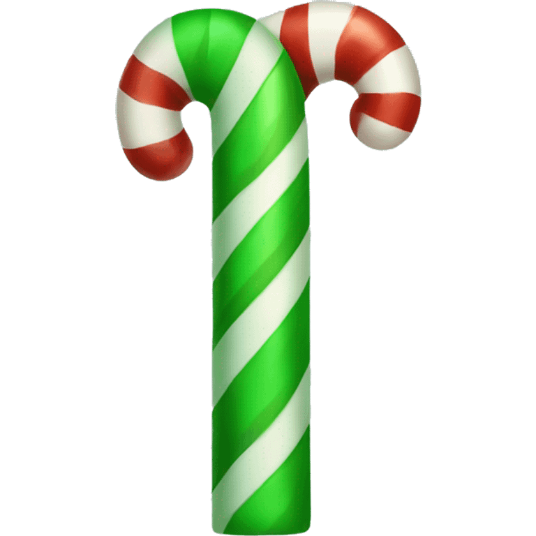 christmas green candy cane emoji