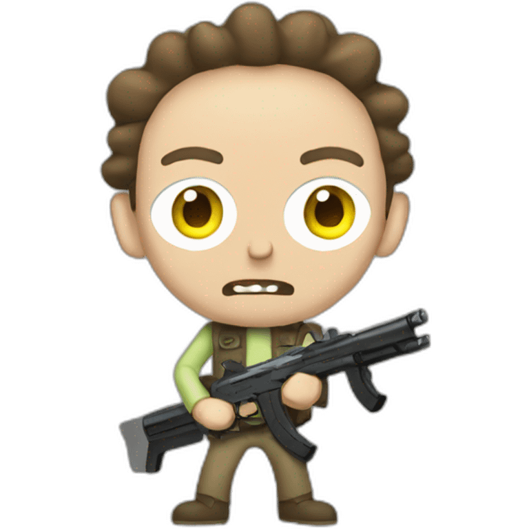 Morty with guns emoji