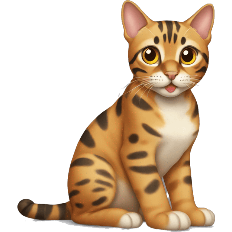 Two bengal cats emoji