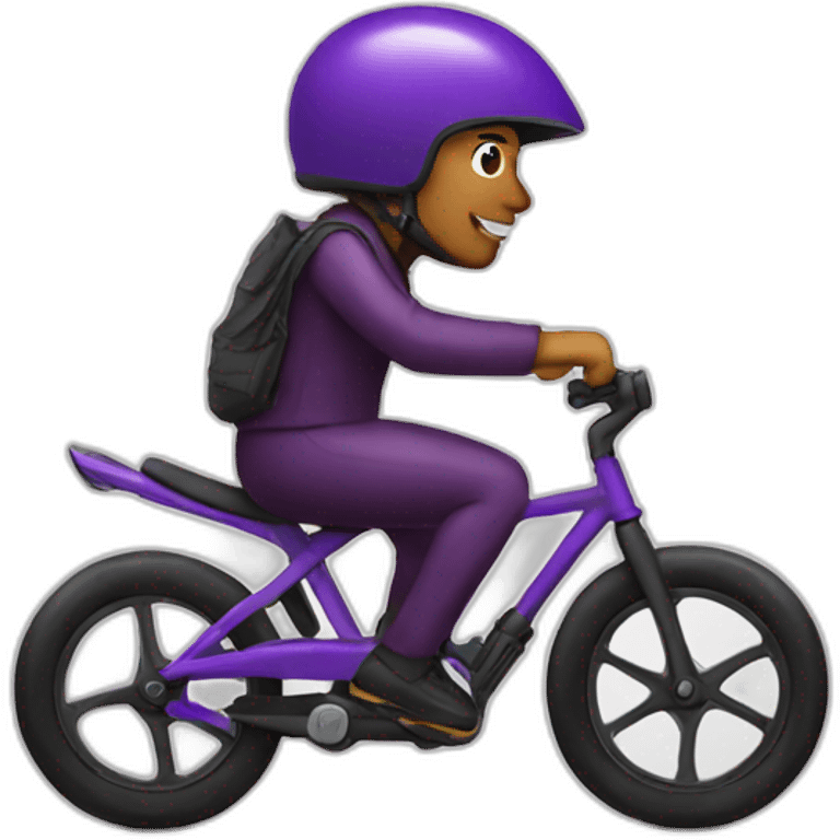 eggplant bike rider emoji