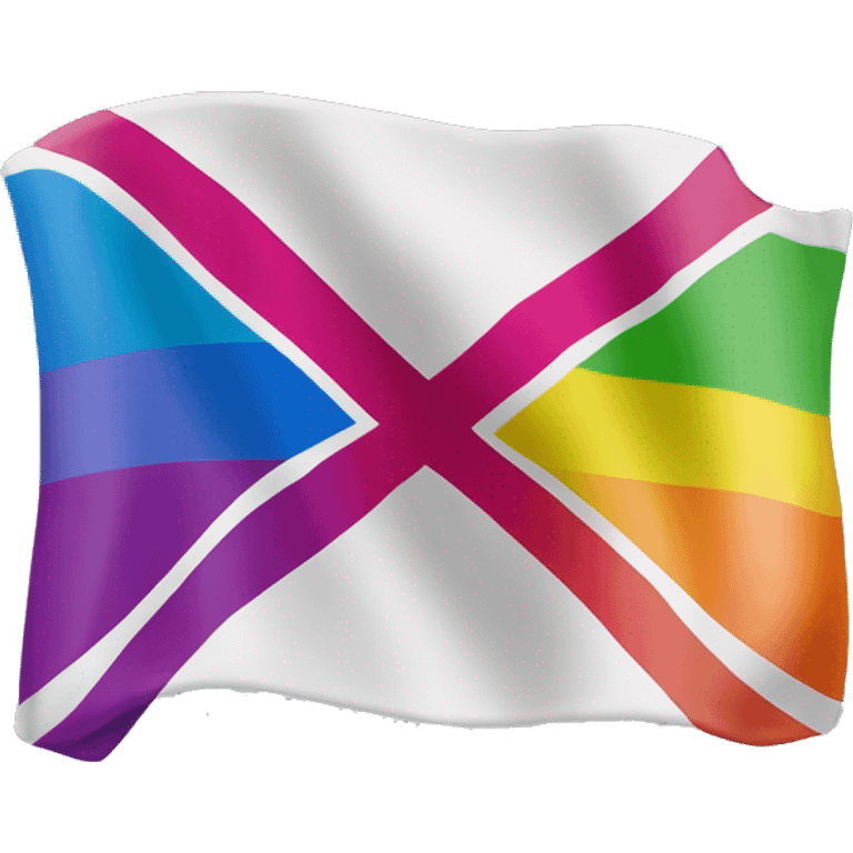 Drapeau gay avec une croix  emoji