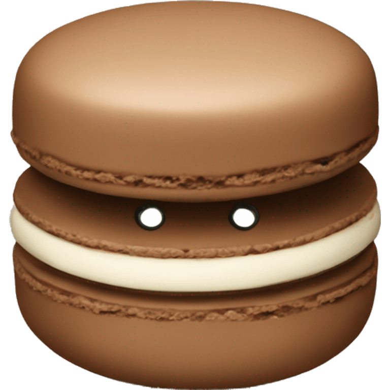 brown macaron emoji