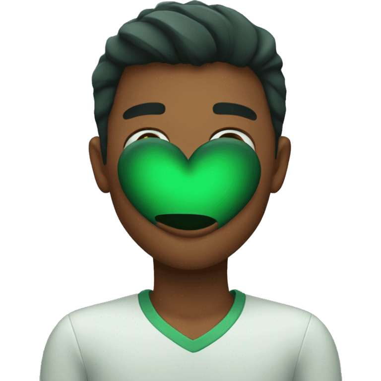 dark green heart emoji emoji