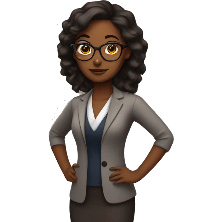 Brown skin girl teacher  emoji