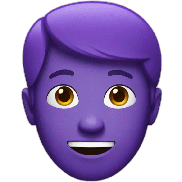 purple guy talking emoji