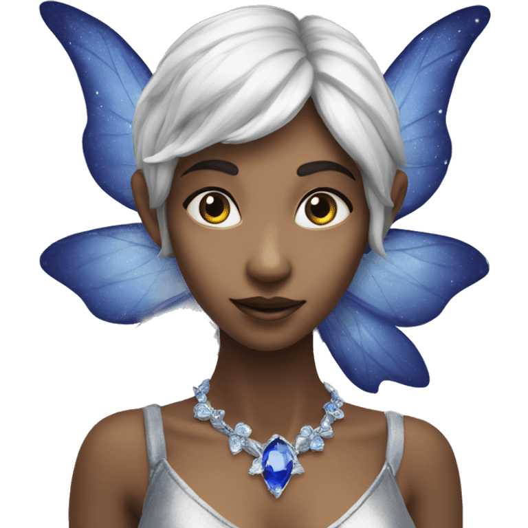 Fairy with sapphires and silver emoji