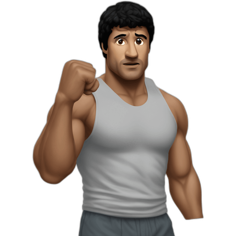 rocky balboa up hands emoji