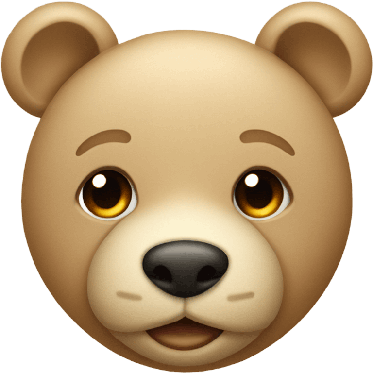 Beige teddy emoji