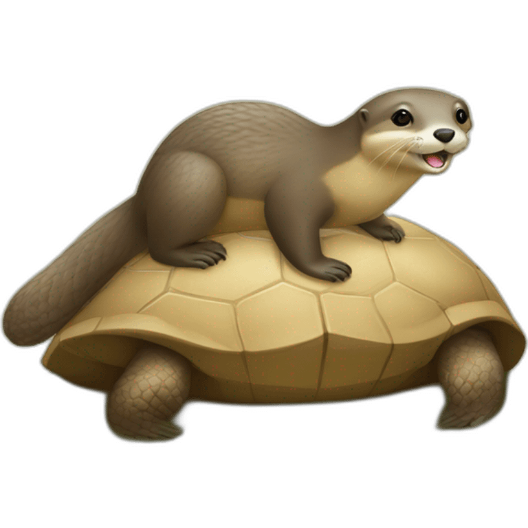 Loutre sur tortue emoji