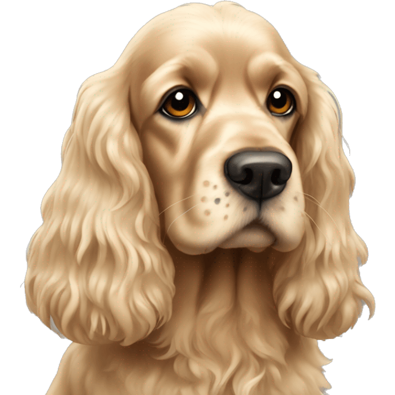 Old cocker spaniel fluffy blondie emoji