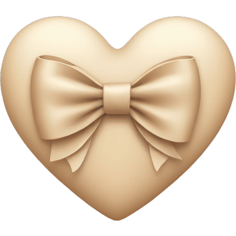 beige heart with bow emoji