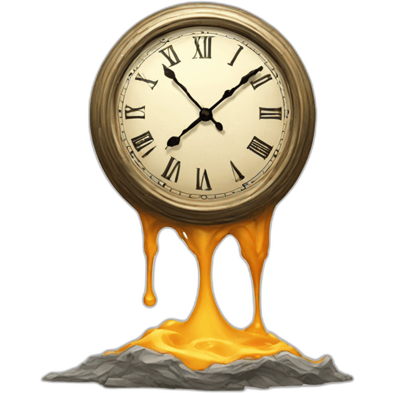 Surrealism melted clock emoji