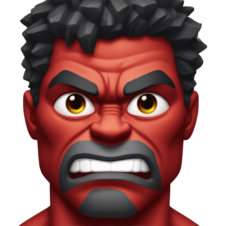 Red hulk face emoji