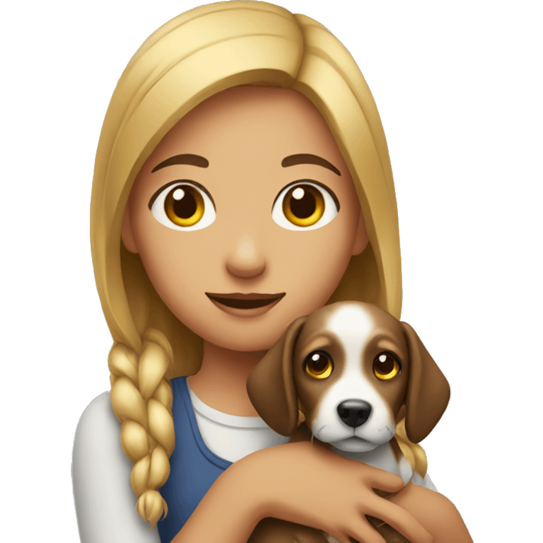 Girl Holding Dog emoji