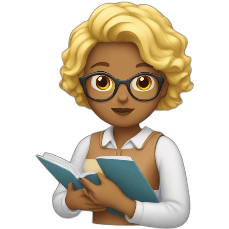 a girl who writes emoji