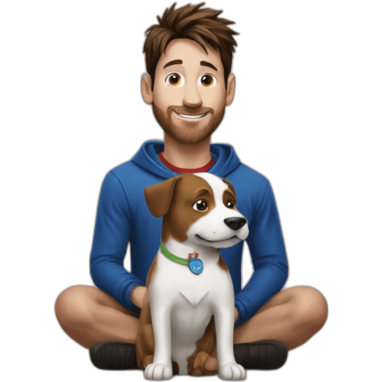 Messi with dog emoji