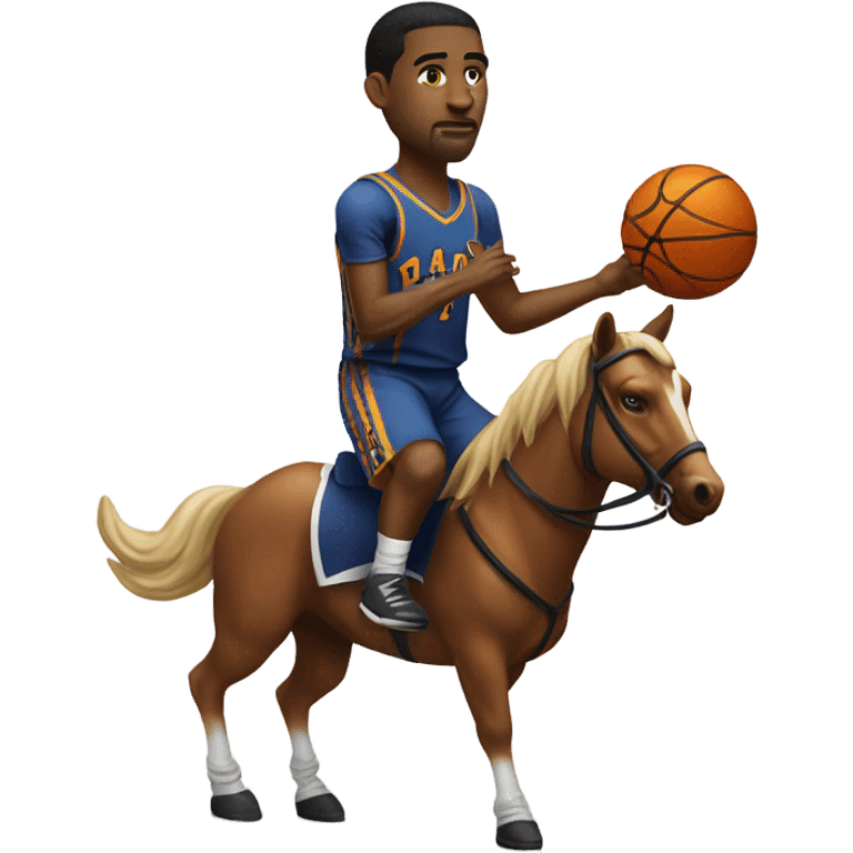 Basketball player riding horse emoji