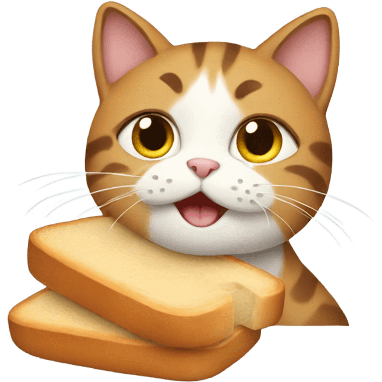 cat with bread emoji