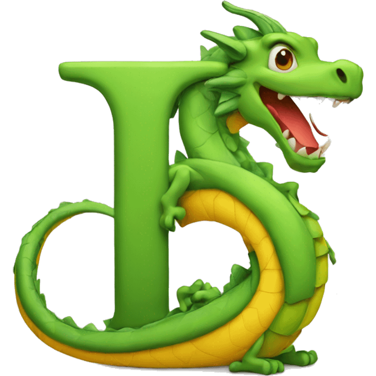 letter H with dragon emoji