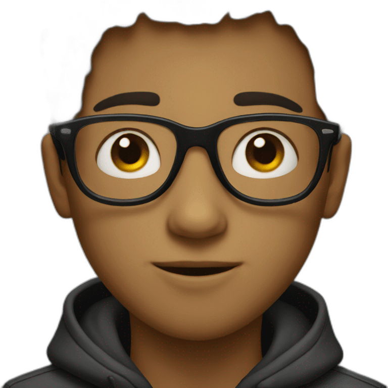 boy with black glasses emoji