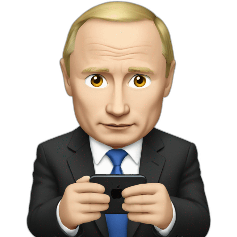 putin with iphone emoji