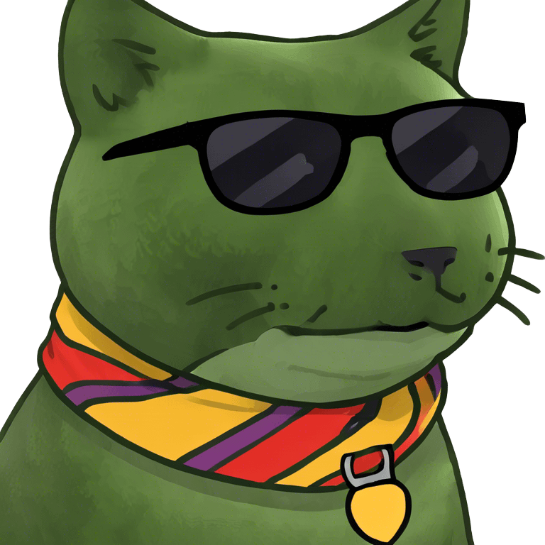 Cat with sunglasses emoji