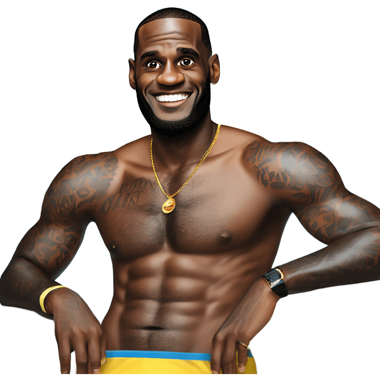 lebron james in a speedo emoji