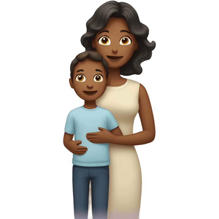 A mother with her boy emoji