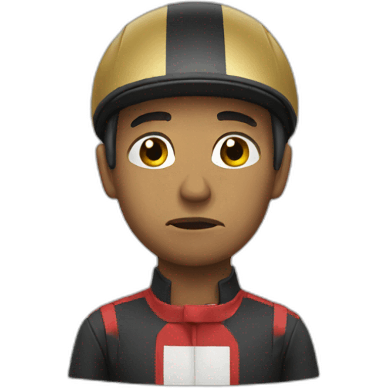 Sad jockey emoji