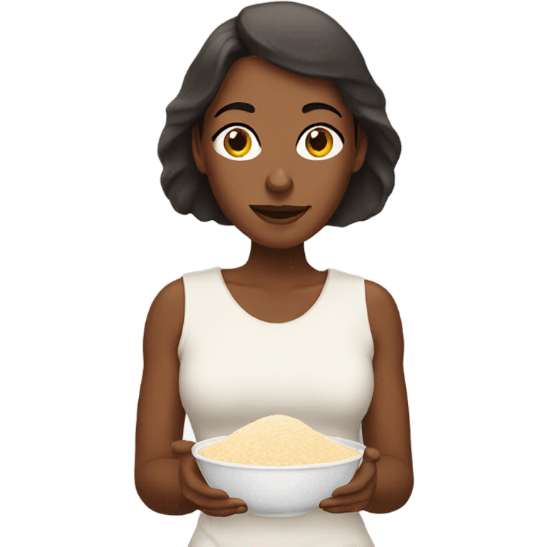 Woman with porridge all over her face  emoji