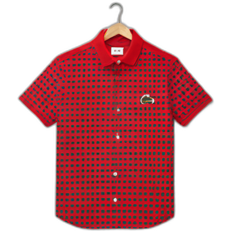 Shirt lacoste red emoji