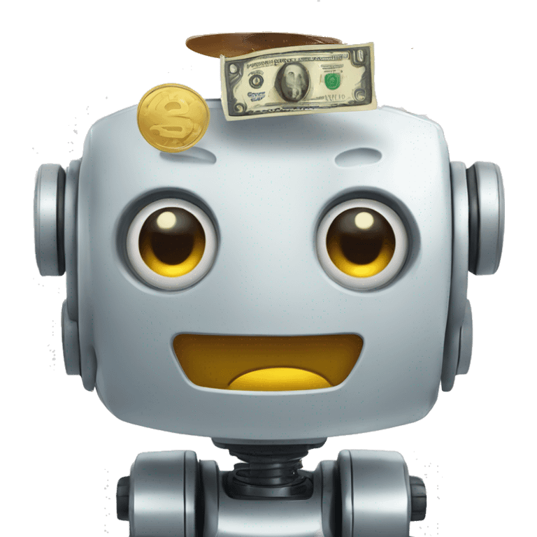 KI Roboter with Money  emoji