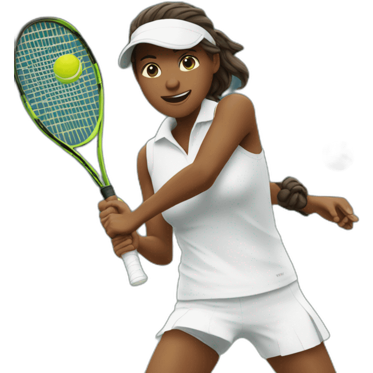 tennis player acing opponent emoji