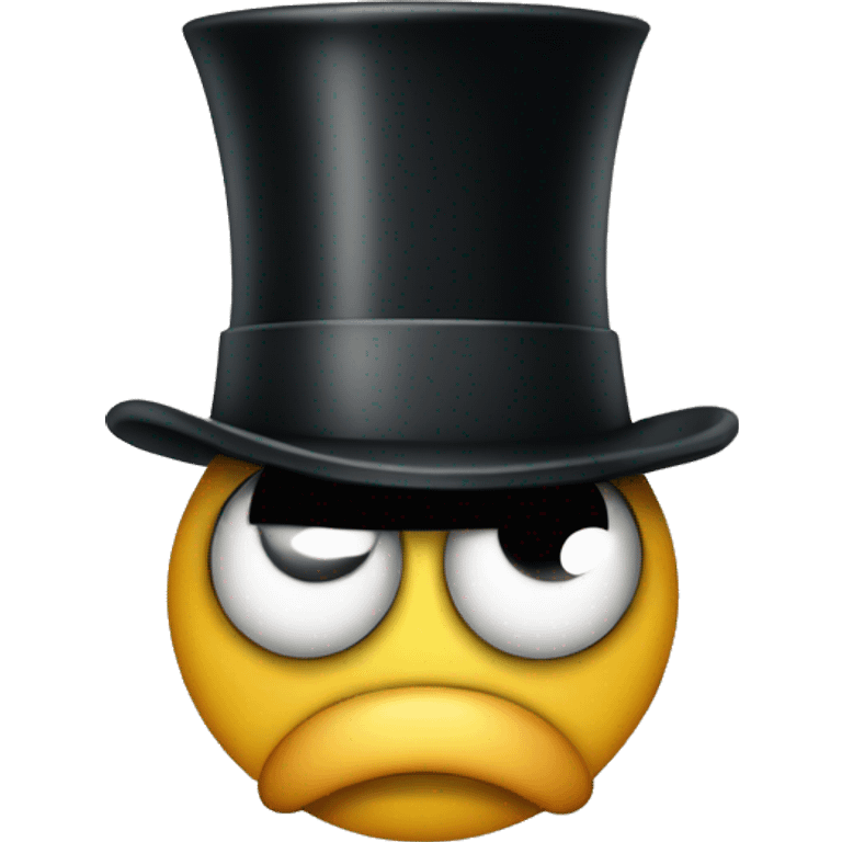 monocle face with tophat looking angry emoji