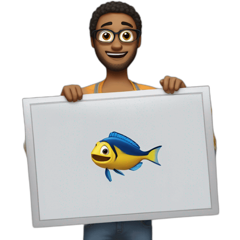 dory holding LOL sign emoji