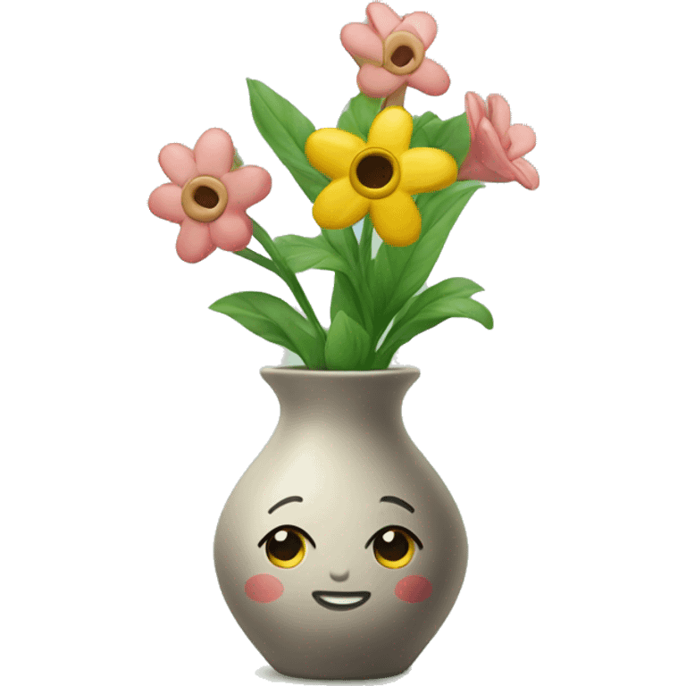 Peacelilly in a vase  emoji