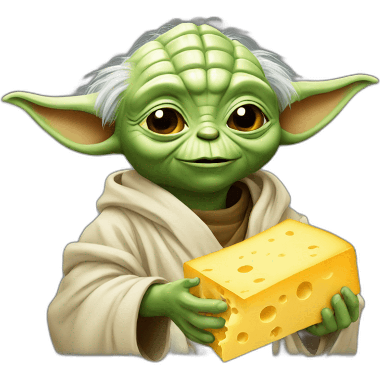 yoda with cheese emoji