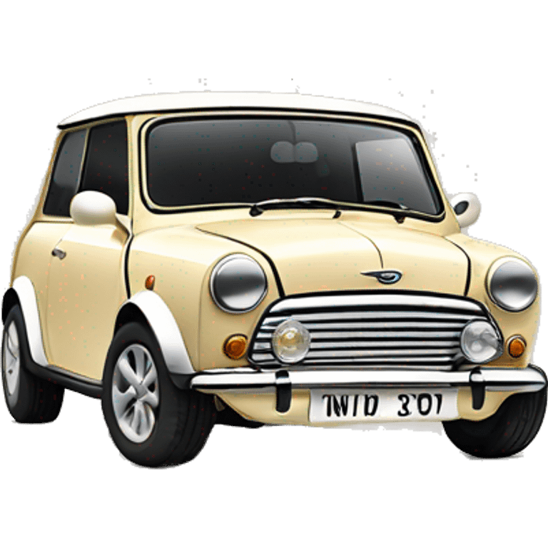 Cream coloured Mini Cooper  emoji