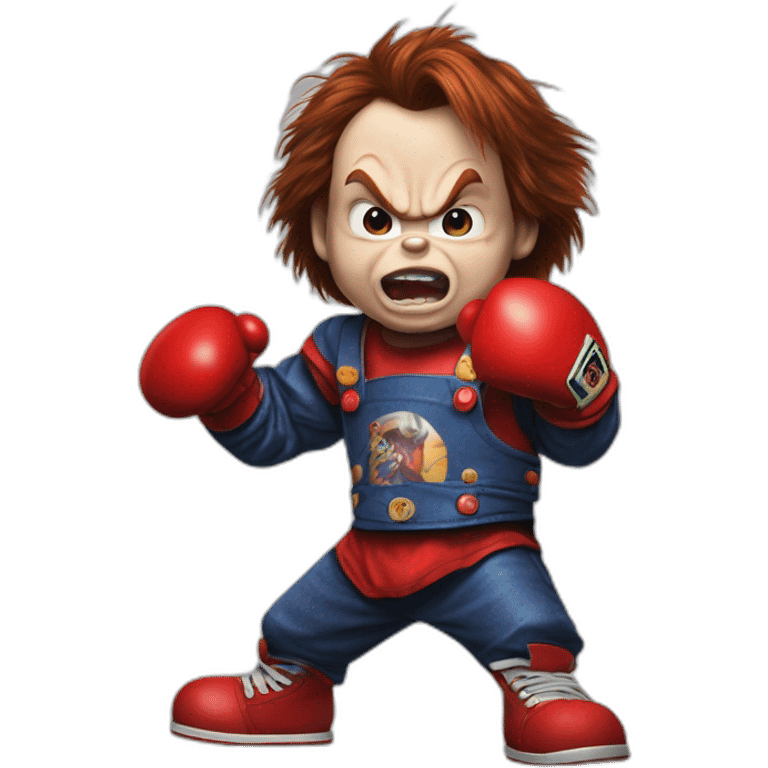 Chucky boxing mickey mouse emoji