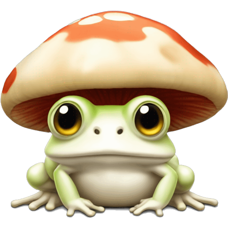 Female mushroom frog emoji