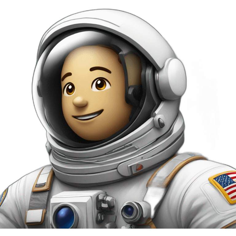 Astronauta tomando fotos en el espacio emoji