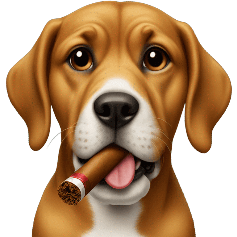 Dog with cigar  emoji