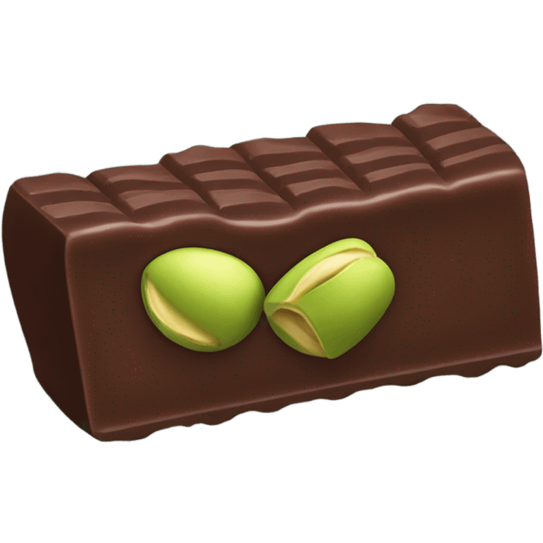 chocolate bar with pistachio filling emoji