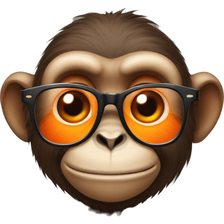 monkey with orange glasses emoji